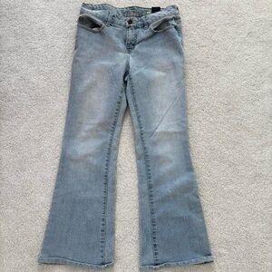vintage y2k low rise flared light wash jeans women’s size 6 faded glory